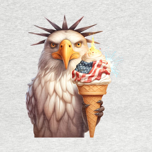 American Bald Eagle with Ice Cream by Acid_rain